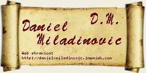 Daniel Miladinović vizit kartica